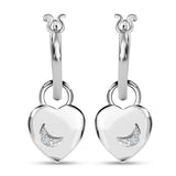 Round Cut Cubic Zirconia in 925 Sterling Silver Earrings 4