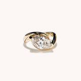 Stunning 3.02 CT Marquise Moissanite Engagement Ring with Solitaire Design 1