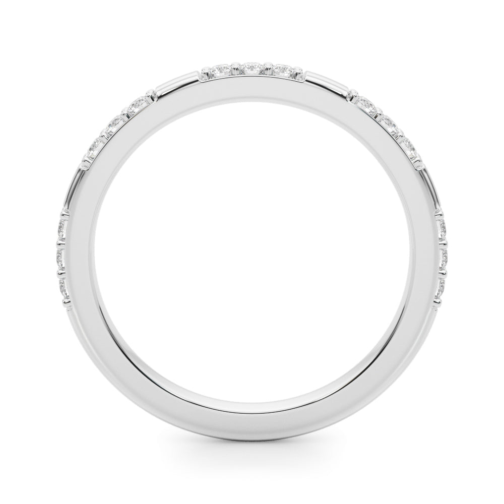 Stunning 0.20 CT Round Moissanite Stones Bar Wedding Bands 4