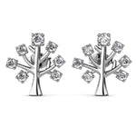 Round Cut Cubic Zirconia in 925 Sterling Silver Earrings 3