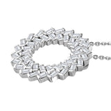 Round Cut Cubic Zirconia in 925 Sterling Silver Necklace 4