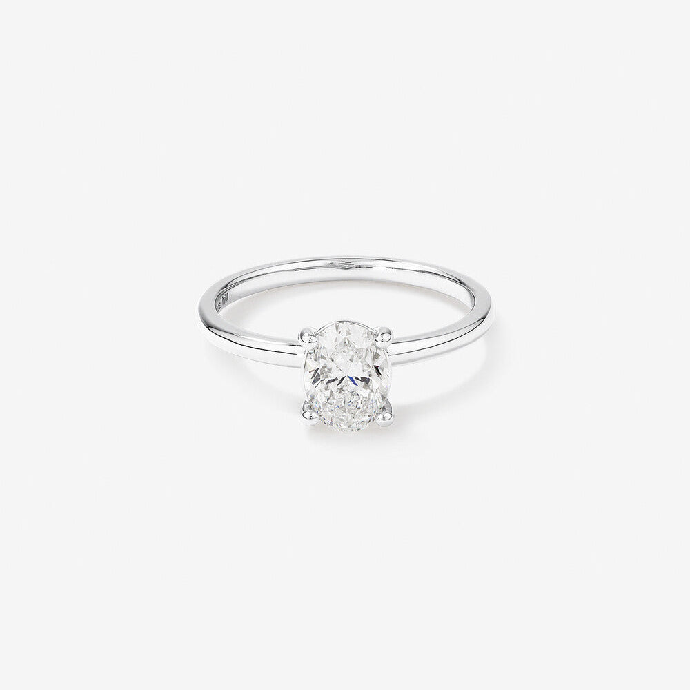 Stunning 1.0 CT Oval Moissanite with a Solitaire Design Engagement Ring 1