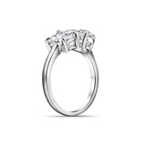Stunning 1.75 & 4 CT Emerald & Pear Moissanite Engagement Ring with Two stones  Design 2