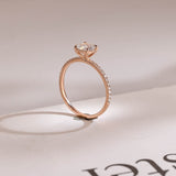 Stunning 1.0 - 2.0 CT Cushion Moissanite Engagement Ring With Pave Design 8