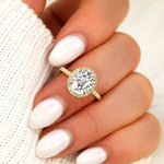 Stunning 2 CT Oval Moissanite Engagement Ring with Pave Design 5