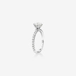 Stunning 1.37 CT Round Moissanite Engagement Ring in Pave Design 3