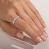 Stunning 0.26 TCW Round Moissanite Stones Cluster Wedding Band 3