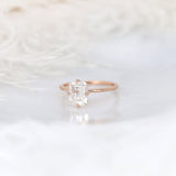 Stunning 1.75 CT Emerald Moissanite Engagement Ring with Solitaire Design 3