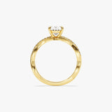 Stunning 1.0-2.0 CT Oval Moissanite Engagement Ring with Twisted Pave Design 3