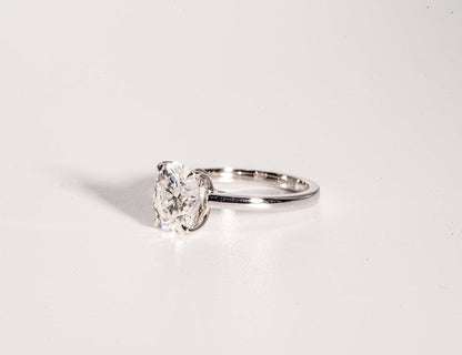 Classic 2.0 CT Oval Moissanite Engagement Ring with Solitaire Design 6