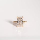 Classic 4.01 CT Radiant Moissanite Engagement Ring with Hidden Halo Design 1