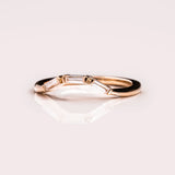 0.39 TCW Baguette Curved Moissanite Wedding Band - Home Try-On