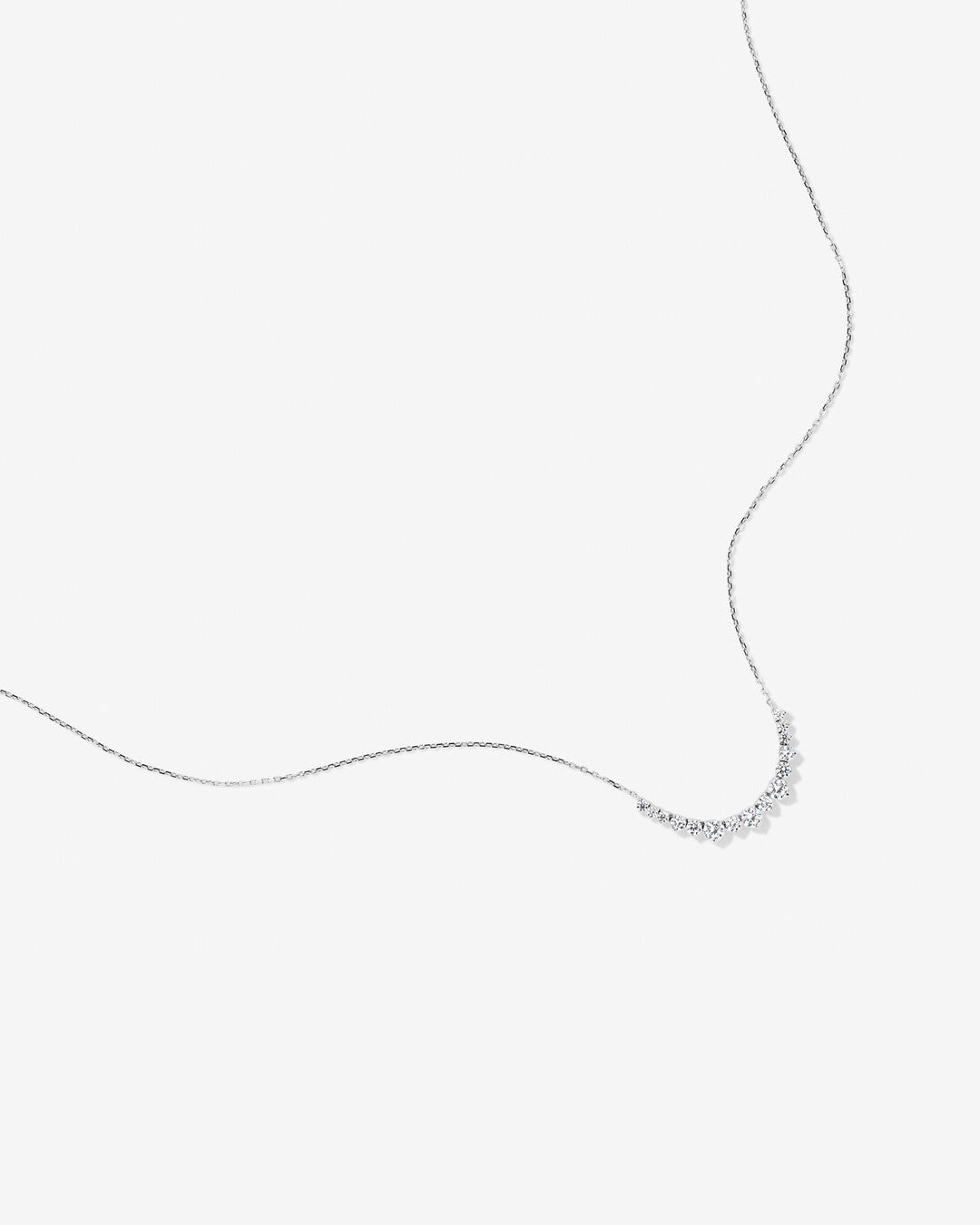 Round Cut Cubic Zirconia in 925 Sterling Silver Necklace 2