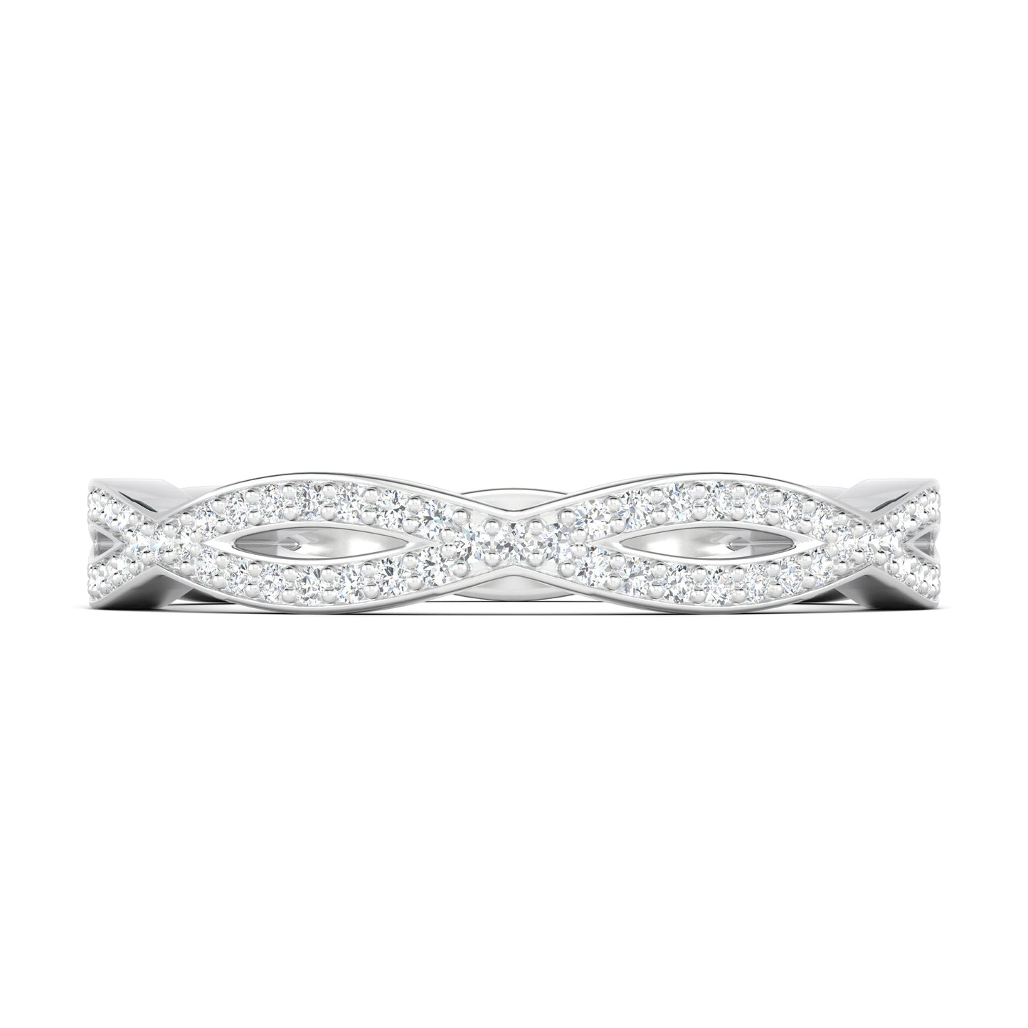 Stunning 0.3 TCW Round Moissanite Stones Full Eternity Wedding Band 3