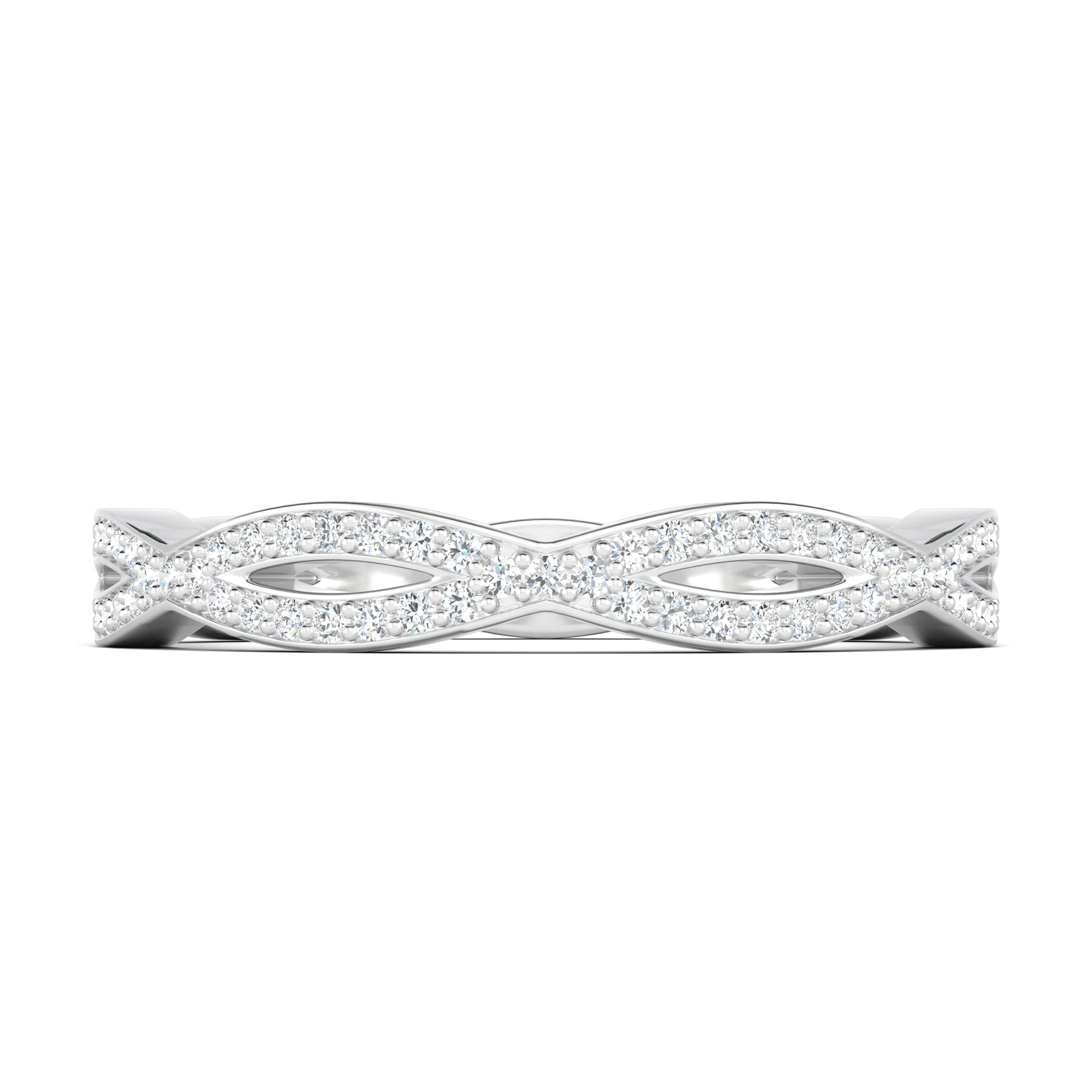 Stunning 0.3 TCW Round Moissanite Stones Full Eternity Wedding Band 3
