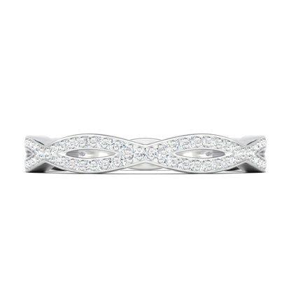 Stunning 0.3 TCW Round Moissanite Stones Full Eternity Wedding Band 3