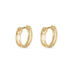 Stunning 0.20 TCW Round Cut Moissanite Hoops Earrings in Gold 4
