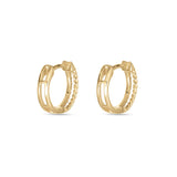 Stunning 0.20 TCW Round Cut Moissanite Hoops Earrings in Gold 4