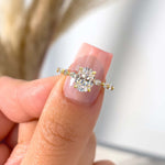 Stunning 1.5 CT  Oval Moissanite Engagement Ring in Pave Design 4