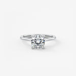 Cushion Hidden Halo/ Cathedral Lab Grown Diamond Engagement Ring