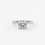 Cushion Hidden Halo/ Cathedral Lab Grown Diamond Engagement Ring