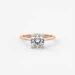 Cushion Hidden Halo/ Cathedral Lab Grown Diamond Engagement Ring