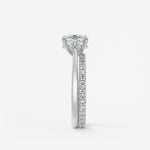 Cushion Hidden Halo/ Cathedral Lab Grown Diamond Engagement Ring