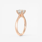 Cushion Hidden Halo/ Cathedral Lab Grown Diamond Engagement Ring