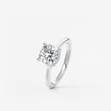 Cushion Hidden Halo/ Cathedral Lab Grown Diamond Engagement Ring