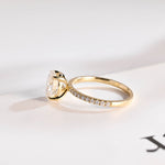 Stunning 1.0 - 2.0 CT Oval Moissanite Engagement Ring with Pave Design 10