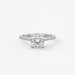 Cushion Pave Cathedral Lab Grown Diamond Engagement Ring