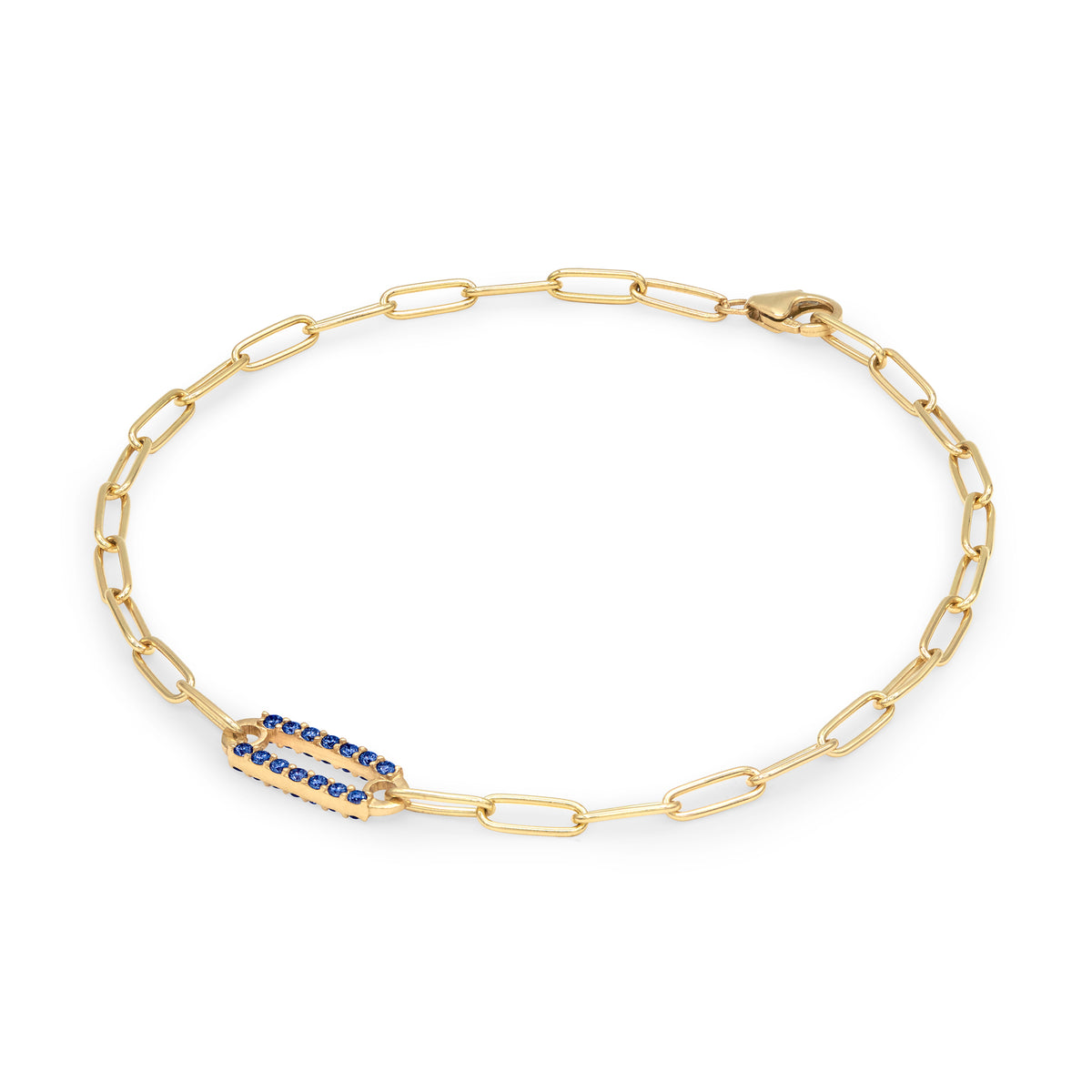 2.52 TCW Round Sapphire Lab Made Diamond- September Birthstone Bracelets 4