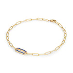 2.52 TCW Round Sapphire Lab Made Diamond- September Birthstone Bracelets 4
