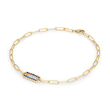 2.52 TCW Round Sapphire Lab Made Diamond- September Birthstone Bracelets 4