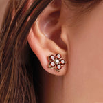 2.9 TCW Round Garnet Lab Made Diamond- January Birthstone Earrings 7