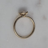 1.0 CT Oval Solitaire CVD F/VS2 Diamond Engagement Ring 6