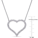 Round Cut Cubic Zirconia in 925 Sterling Silver Necklace 6