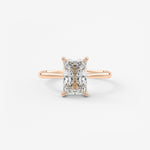 Radiant Hidden Halo/ Cathedral Lab Grown Diamond Engagement Ring