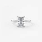 Radiant Hidden Halo/ Cathedral Lab Grown Diamond Engagement Ring