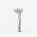 Radiant Hidden Halo/ Cathedral Lab Grown Diamond Engagement Ring