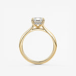 Radiant Hidden Halo/ Cathedral Lab Grown Diamond Engagement Ring