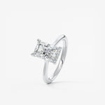 Radiant Hidden Halo/ Cathedral Lab Grown Diamond Engagement Ring