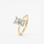 Radiant Hidden Halo/ Cathedral Lab Grown Diamond Engagement Ring