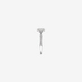 Stunning 1.95 CT Oval Moissanite Engagement Ring with Pave and Hidden HaloDesign 3