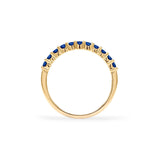 0.33 TCW Round Sapphire Lab Made Diamond- September Birthstone Wedding Band 4