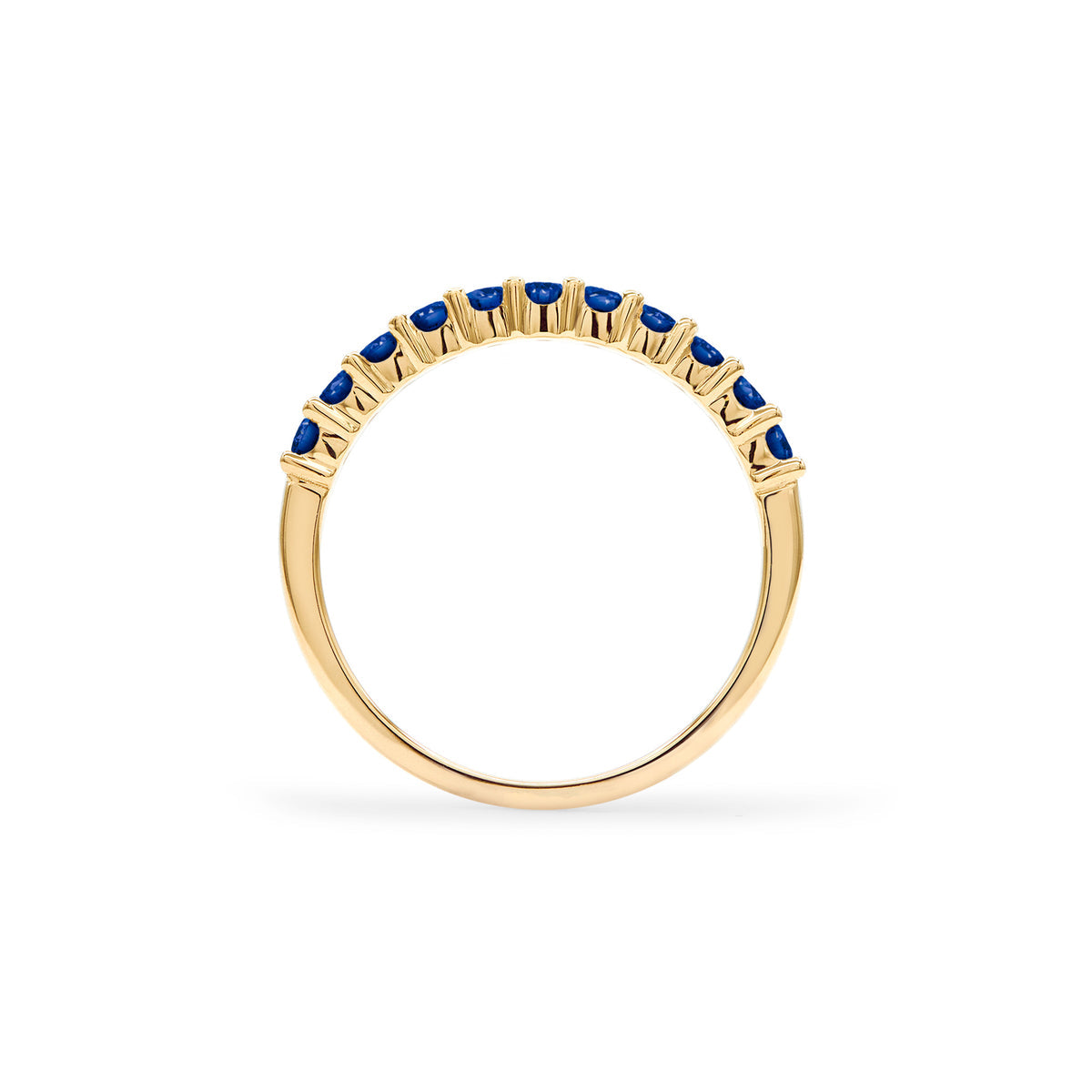 0.33 TCW Round Sapphire Lab Made Diamond- September Birthstone Wedding Band 4
