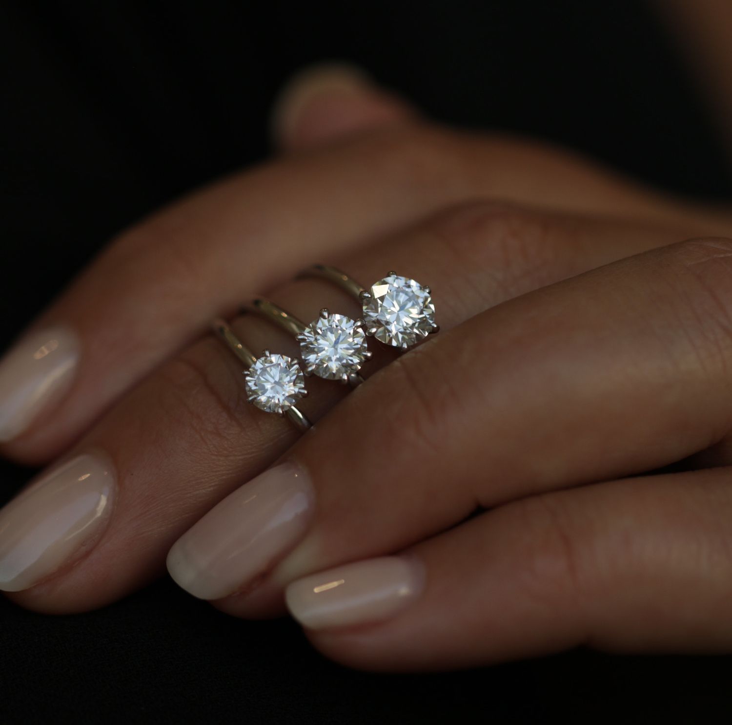 Round Solitaire Lab Grown Diamond Diamond Engagement Ring
