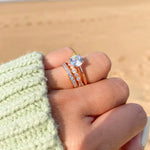 Stunning 0.3 TCW Round Moissanite Stones Chloé Eternity Wedding Band 8