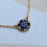 0.21 TCW Round Sapphire Lab Made Diamond- September Birthstone Necklace 8