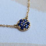 0.21 TCW Round Sapphire Lab Made Diamond- September Birthstone Necklace 8